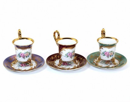 Conjunto de Três Chávena de Café 'OHASHI CHINA'