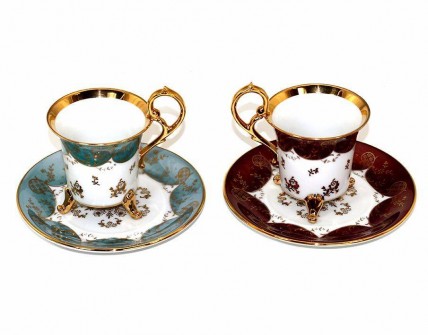 Conjunto de Duas Chávenas de Chá 'OHASHI CHINA'