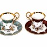 Conjunto de Duas Chávenas de Chá 'OHASHI CHINA'
