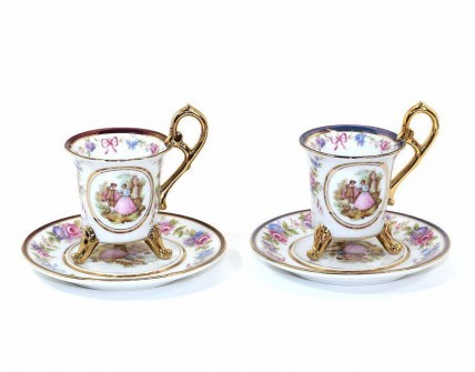 Conjunto de Duas Chávenas de Café 'OHASHI CHINA'