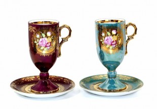 Conjunto de Duas Chávenas de Café 'OHASHI CHINA'