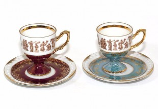 Conjunto de Duas Chávenas de Café 'OHASHI CHINA'