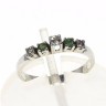 Anel em Ouro Branco (19.2 Quilates) e Diamantes