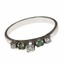 Anel em Ouro Branco (19.2 Quilates) e Diamantes