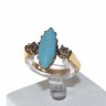 Anel em Ouro (14 Quilates) e Diamantes