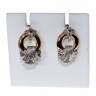 Brincos em Ouro (19.2 Quilates) Prata e Lascas de Diamantes