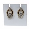 Brincos em Ouro (19.2 Quilates) Prata e Lascas de Diamantes