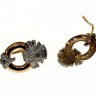 Brincos em Ouro (19.2 Quilates) Prata e Lascas de Diamantes