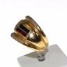 Anel em Ouro (19.2 Quilates) Diamantes Rubis e Safira