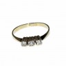 Anel em Ouro Branco (19.2 Quilates) e Diamantes