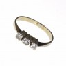 Anel em Ouro Branco (19.2 Quilates) e Diamantes