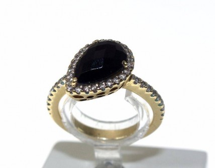 Anel em Ouro (14 Quilates) e Diamantes