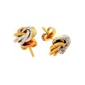 Brincos em OURO Amarelo e Branco e DIAMANTES