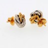 Brincos em OURO Amarelo e Branco e DIAMANTES