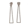 Brincos em OURO BRANCO 19,2 Quilates e DIAMANTES