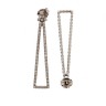 Brincos em OURO BRANCO 19,2 Quilates e DIAMANTES
