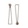 Brincos em OURO BRANCO 19,2 Quilates e DIAMANTES