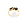 Anel em Ouro 19.2 Quilates, Diamantes e Espinelas Azuis