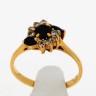 Anel em Ouro (19,2k) Diamantes e Safiras