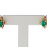 Brincos em Ouro 19,2K , Esmeraldas e Diamantes