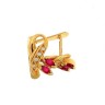 Brincos em Ouro 19,2K e Rubis