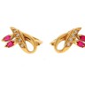 Brincos em Ouro 19,2K e Rubis