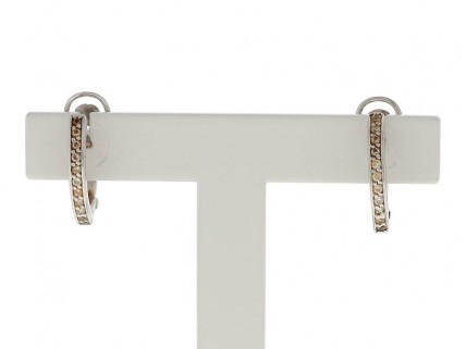 Brincos em Ouro Branco de 9 Quilates
