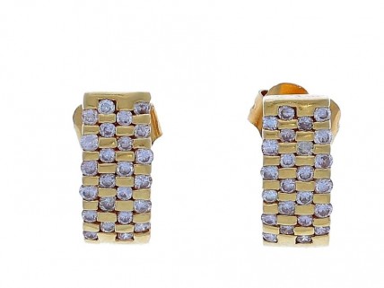 Brincos em Ouro de 19,2 Quilates e Diamantes