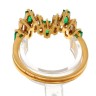 Anel em Ouro de 19,2K Esmeraldas e Diamantes