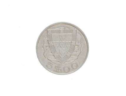 Moeda de 5$00 em Prata de 1942