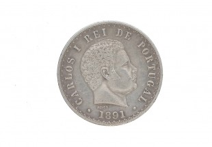 MOEDA em PRATA de 500 Reis de 1891