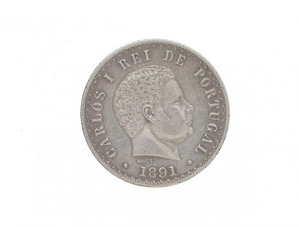 MOEDA em PRATA de 500 Reis de 1891