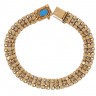 Pulseira em Ouro de 19,2K e Turquesa