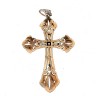 Cruz Antiga em Prata 833 Ouro 19,2K e DIAMANTES