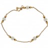 Pulseira em Ouro de 18K e Pérolas