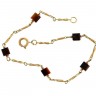 Pulseira em Ouro de 19,2K e Olho de Tigre