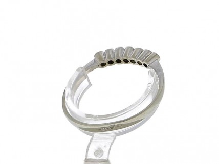 Anel ANTIGO em Ouro Branco de 19,2K e DIAMANTES