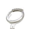 Anel ANTIGO em Ouro Branco de 19,2K e DIAMANTES