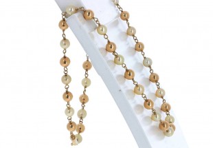 Colar em Ouro de 19,2K e Pérolas