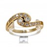 Anel  Ouro 19,2K e DIAMANTES