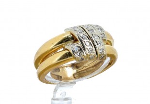 Anel em Ouro de 19,2K e DIAMANTES