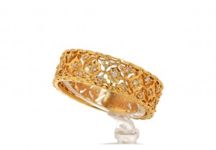 Aliança em Ouro de 19,2K e DIAMANTES