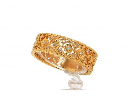 Aliança em Ouro de 19,2K e DIAMANTES