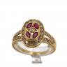 Anel em Ouro de 19,2K DIAMANTES e RUBIS