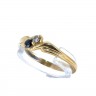 Anel em Ouro de 18K DIAMANTE e SAFIRA