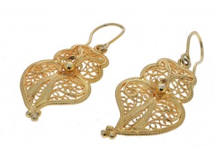 Brincos de Viana em Prata 835 Banhados a Ouro
