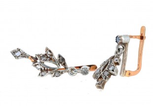 Brincos ANTIGOS em Ouro de 19,2K Prata 833 e DIAMANTES