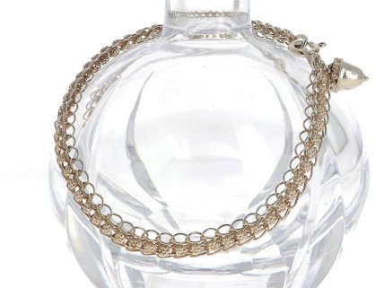 Pulseira e Berloque em Prata 925