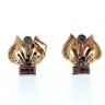 Brincos ANTIGOS em Ouro de 19,2K Prata 833 DIAMANTES e RUBIS