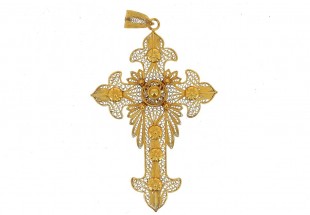 Crucifixo em Ouro de 19,2K  FILIGRANA